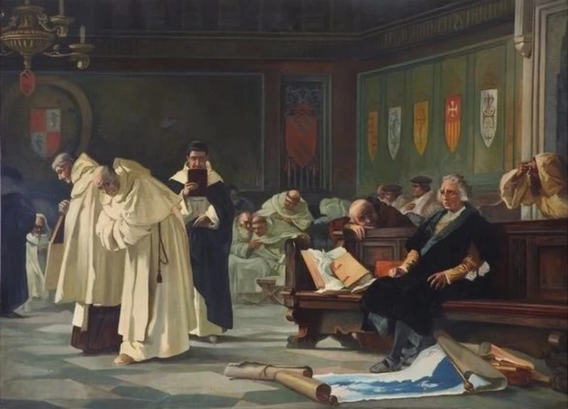 Cristoforo Colombo al concilio di Salamanca